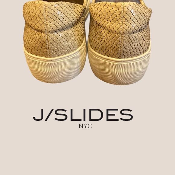 J/Slides NYC Beige Snake "Jibbie" Loafers 7.5 - Picture 5 of 6